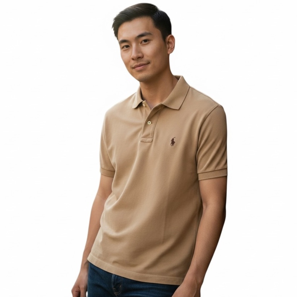 Ralph Lauren Polo short sleeve two button shirt, size L